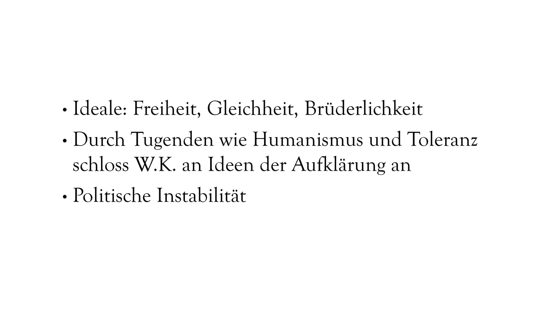 DIE WEIMARER
KLASSIK
1786-1832 ALLES WANKET, WO DER GLAUBE FEHLT."
FRIEDRICH SCHILLER: WALLENSTEINS TOD
(WICHTIGES WERK DER WEIMARER KLASSIK