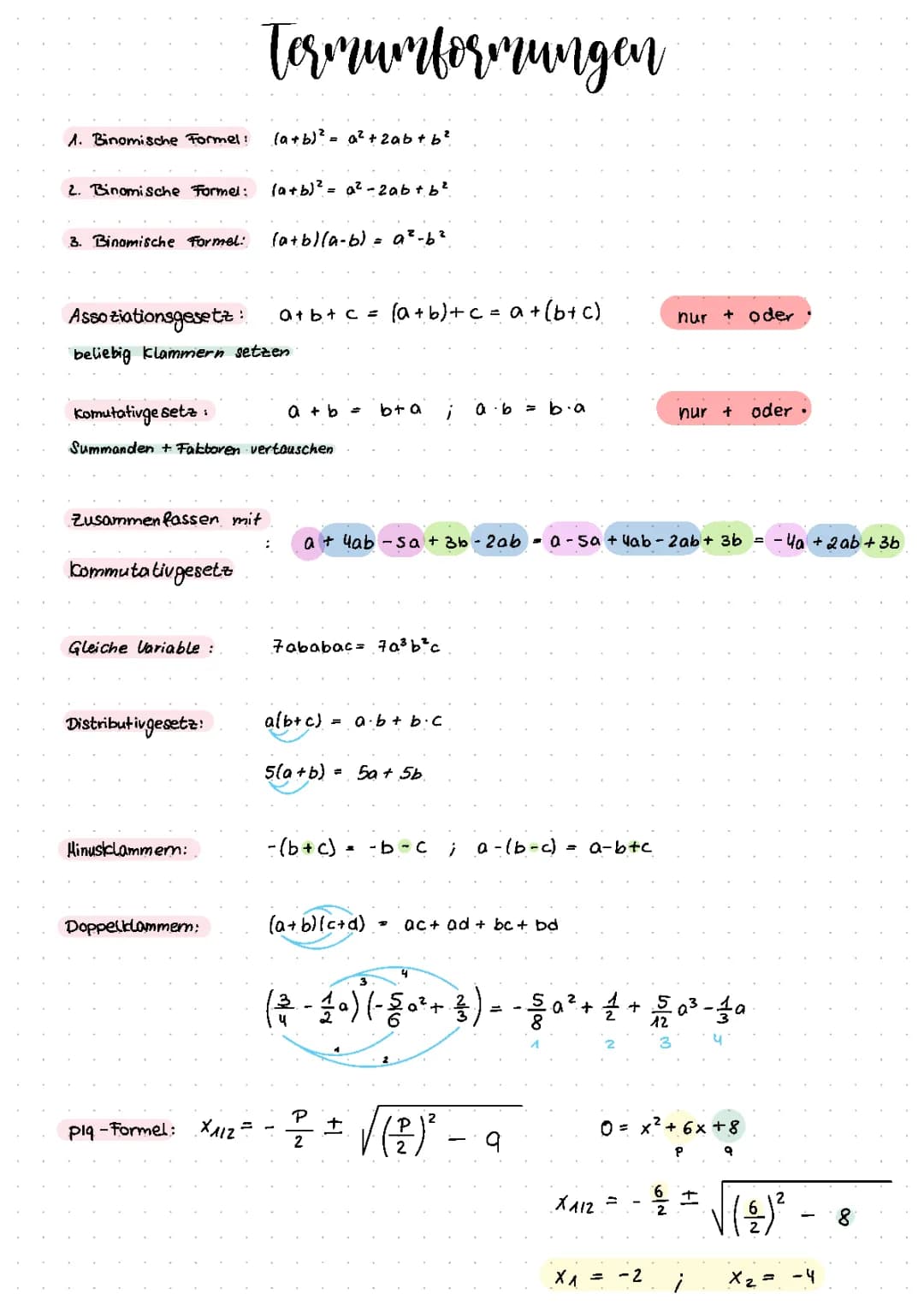 Termumformungen 