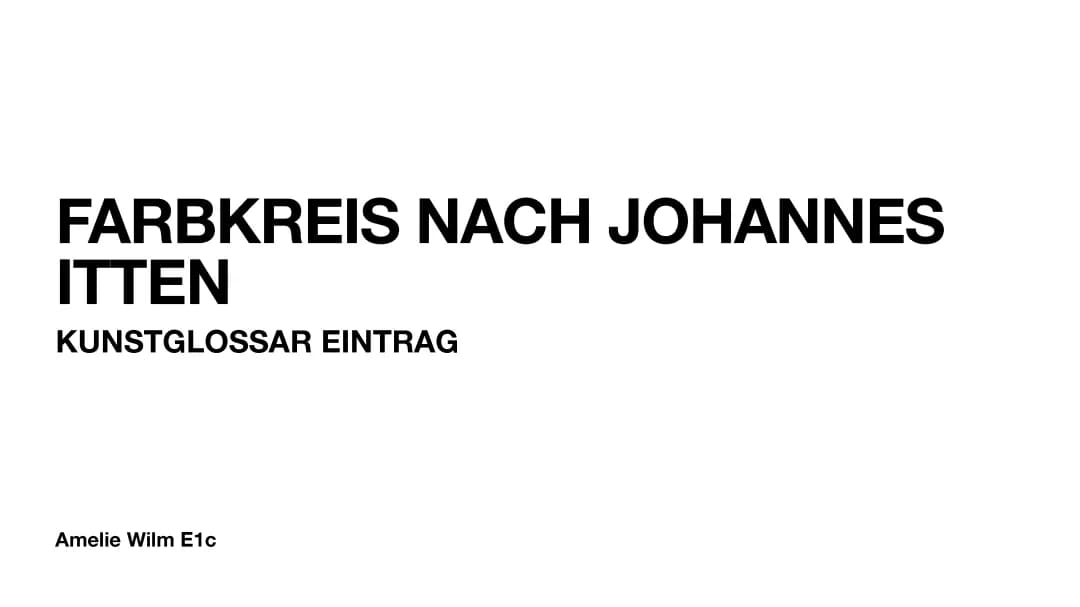 FARBKREIS NACH ITTEN+FARBKONTRASTE 
