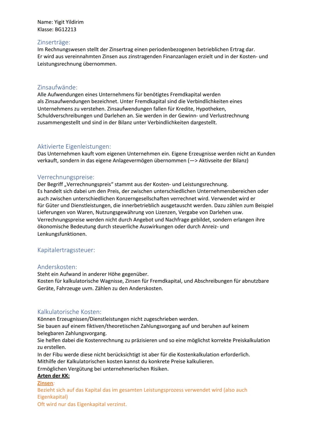 Name: Yigit Yildirim
Klasse: BG12213
Brc Glossar
THEMA 1: BEGRIFFE
Aufwand:
Alles was das Eigenkapital schrumpfen lässt
Alles was uns etwas 
