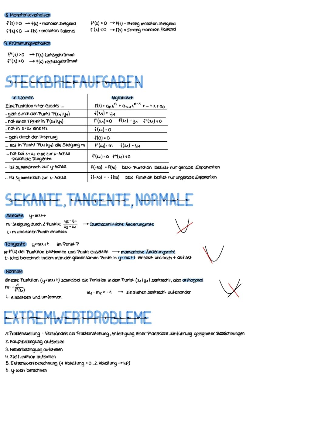 FUNKTIONSTYPEN
Polynomfunktion
Der Funktionsterm ist ein Polynom, einzelne Teile des Terms werden addiert oder subtrahiert. Eine Polynomfunk