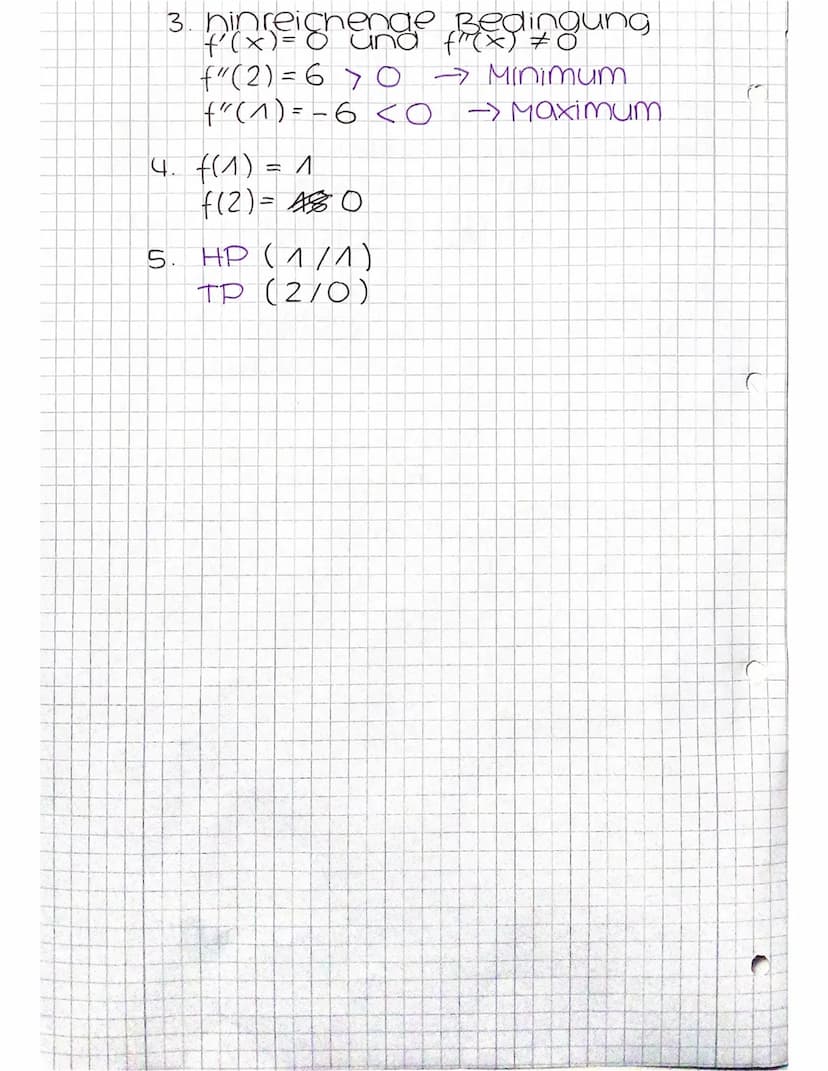 EXTREMSTELLEN
bZW. Extrempunkte
die einzelnen Schritte:
1. 1. & 2. Ableitung bilden
2. tzen Dan. 1. Ableitu
3. X-Werte aus Schritt 2 in die
