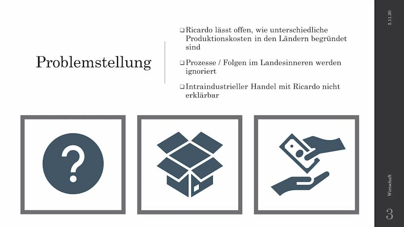 HMM
28
Wie erklären unterschiedliche Ansätze
die internationale Arbeitsteilung und
deren Einschränkung?
Neuere Außenhandelstheorien
Wirtscha