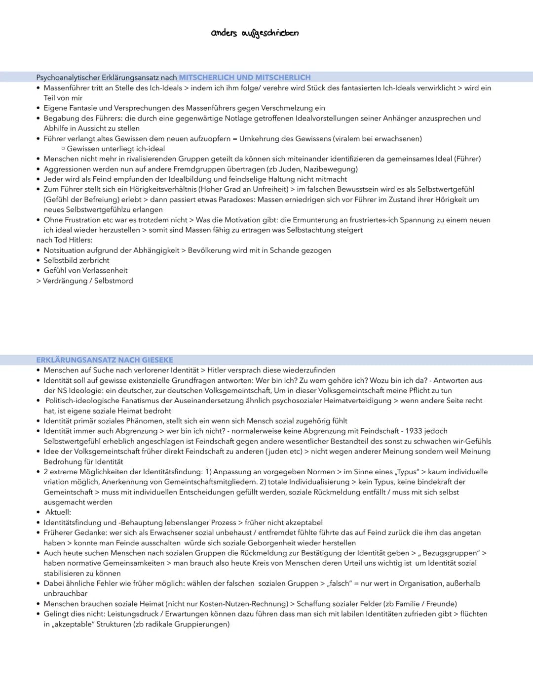 GLOSSAR
Ideologie
2.5 Prinzipien der Erziehung im Nationalsozialismus am Beispiel der
Jugendprganisationen HJ und BDM
Weltanschauung => NS a