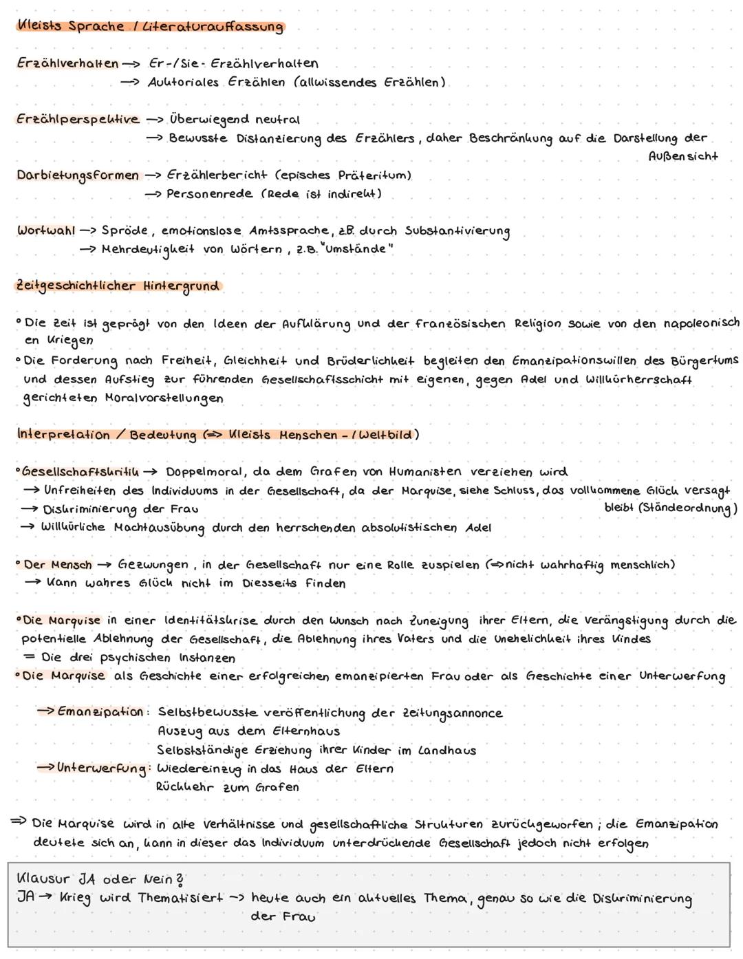 # Novelle

# Die Marquise von O...

Heinrich von Uleist:

Geboren am 18.10.1777 in Frankfurt, Gestorben am 21. 11.18.11 in Berlin
Er ist ein