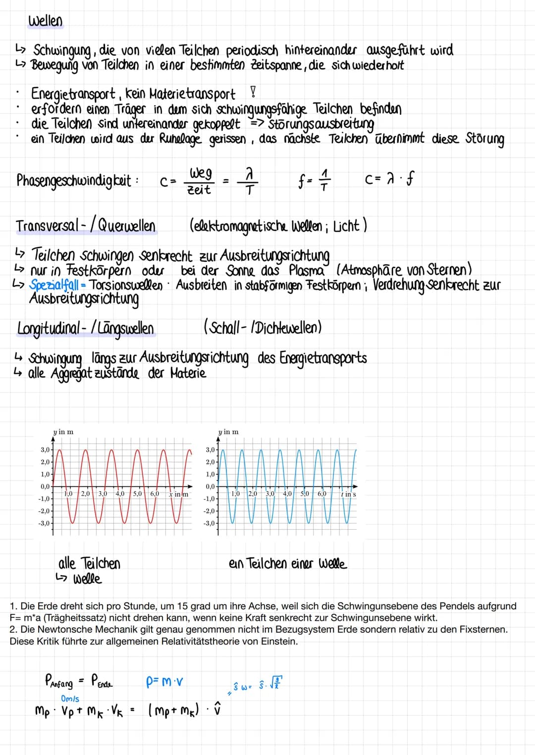 Schwingungen
L> periodische Bewegungen um eine stabile GG-Lage herum
gedampfte mit der Zeit abklingende Schwingung
Freie Schwingung ohne auß