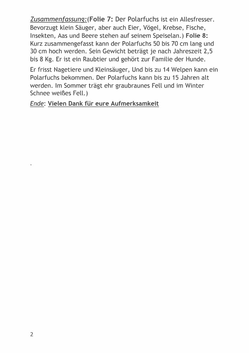 
<h2 id="einleitungderpolarfuchs">Einleitung: Der Polarfuchs</h2>
<p>Heute werde ich euch etwas über den Polarfuchs informieren, der auch Ei