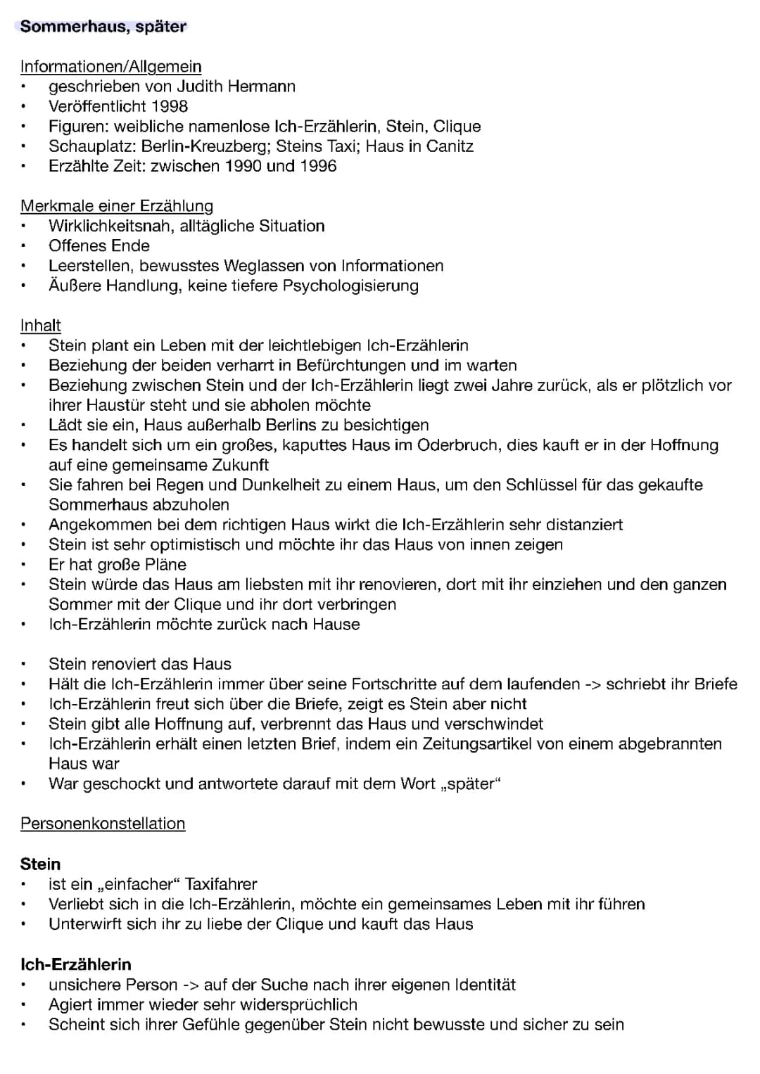 Sommerhaus, später 