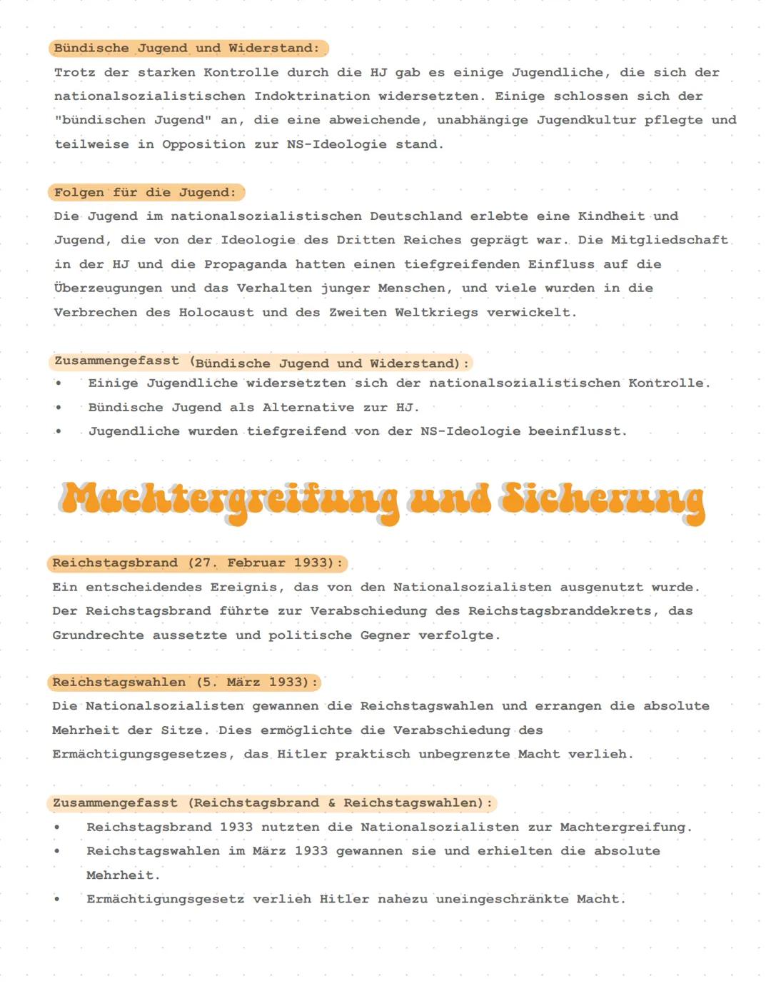 Themen:
Geschichte
1. Ideologische Grundlagen des Nationalsozialismus (Führerprinzip,
Lebensraum im Osten, Rassismus, Antisemitismus, Volksg