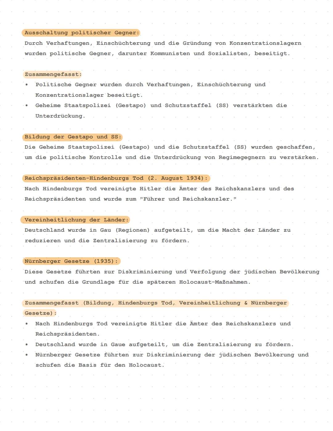 Themen:
Geschichte
1. Ideologische Grundlagen des Nationalsozialismus (Führerprinzip,
Lebensraum im Osten, Rassismus, Antisemitismus, Volksg