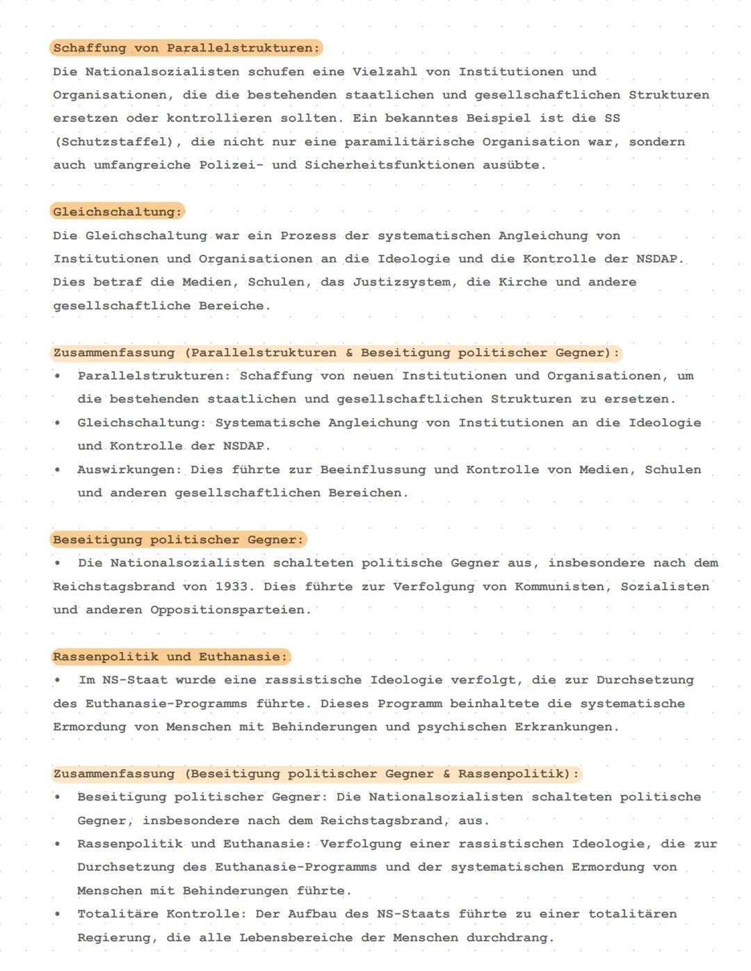 Themen:
Geschichte
1. Ideologische Grundlagen des Nationalsozialismus (Führerprinzip,
Lebensraum im Osten, Rassismus, Antisemitismus, Volksg