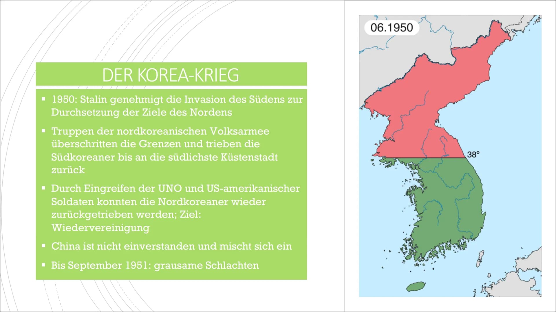 DER KOREA-KONFLIKT INHALTS-
VERZEICHNIS
▪ Wer sind die Konfliktparteien?
▪ Wie ist der Konflikt geschichtlich entstanden?
▪ Welche Interesse