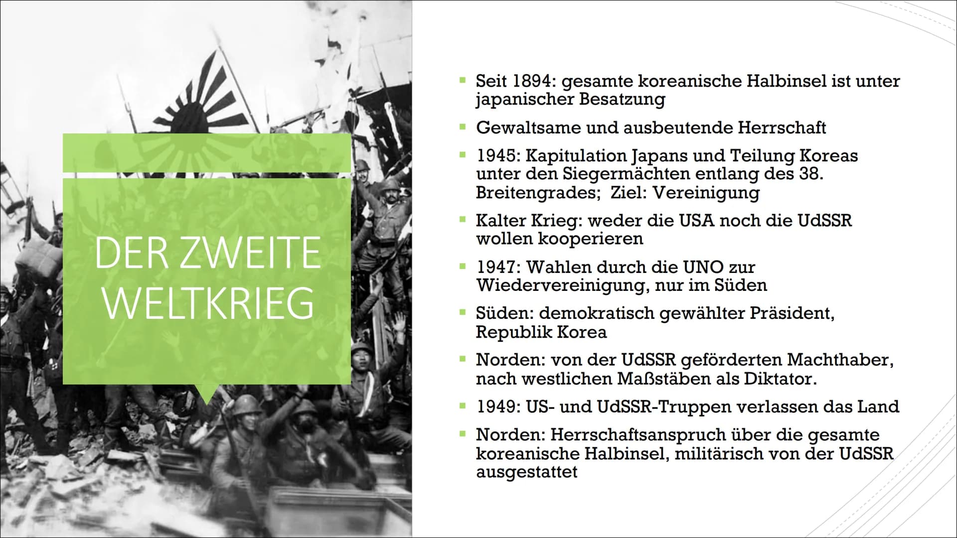 DER KOREA-KONFLIKT INHALTS-
VERZEICHNIS
▪ Wer sind die Konfliktparteien?
▪ Wie ist der Konflikt geschichtlich entstanden?
▪ Welche Interesse