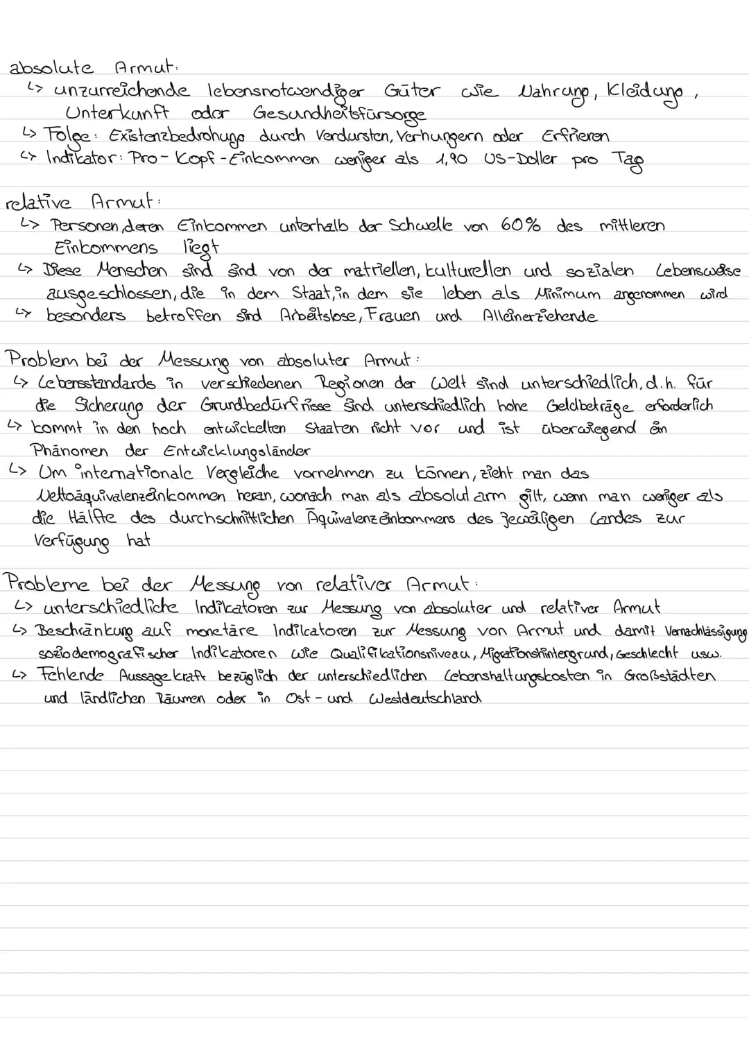 Klausurthemen : Armut & Sozialstaat
Armut Definition:
Armut heißt von wichtigen Dingen nicht ausreichend oder garnichts zu haben. Beispielsw