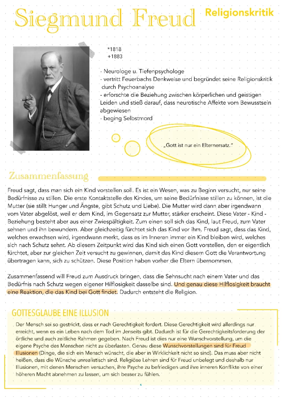 Freud Gottesglaube und Religionskritik