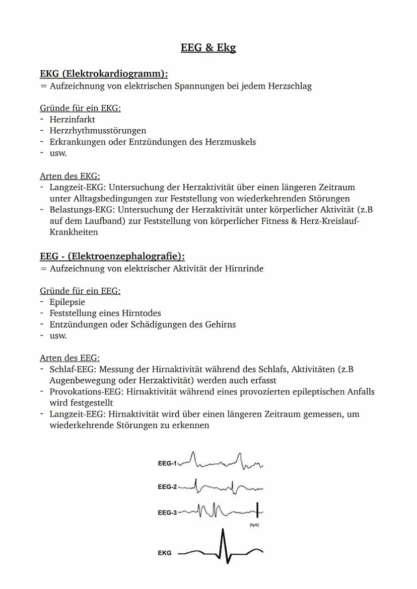 EEG-1
EEG-2
EEG-3
EKG
BIOLOGIE
EKG & EEG
مسد
What
[5μV] EKG (Elektrokardiogramm):
= Aufzeichnung von elektrischen Spannungen bei jedem Herzs