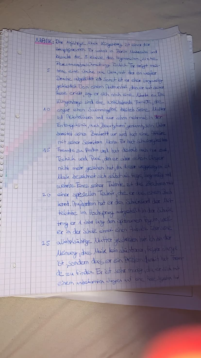 ber
tore
tatjar
Beschrei
مهد اسم
TSCHICK: Andrej ist ein 14jähriger Junge. Er kommt
aus Rostow in Russland. Seine Familie
10
kommt von übera