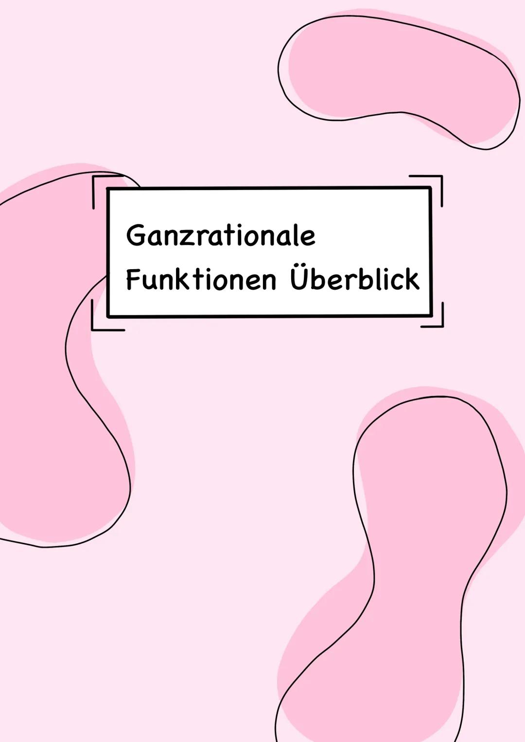 Lerne Kurvendiskussion bei ganzrationalen Funktionen