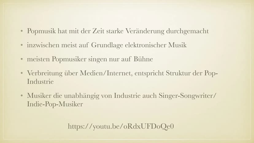 MICHAEL JACKSON
KING OF POP GLIEDERUNG
1.
Popmusik
2. Allgemeines
3. Kindheit und Jugend
4. Solokarriere
5. Quellenangabe ●
●
POPMUSIK
Instr