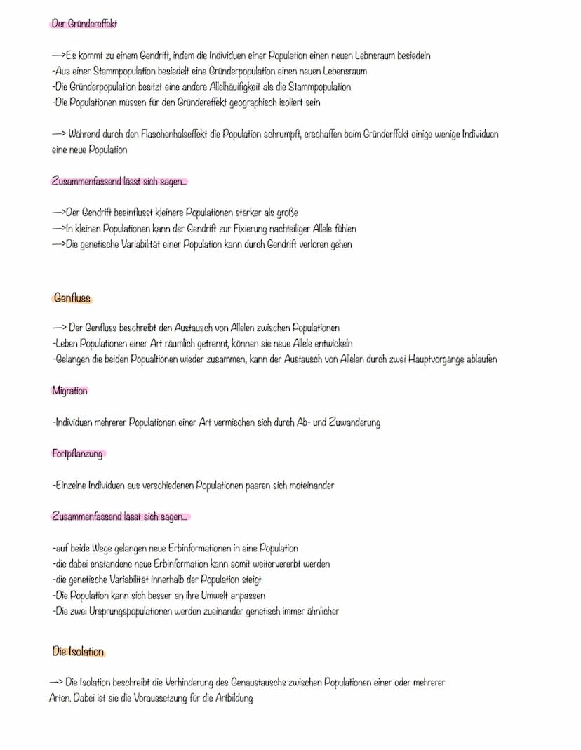 Evolutionsfaktoren
Selektion
-> Selektion beschreibt das Prinzip der natürlichen Auslese, bei der nur die am besten angepassten Individuen ü
