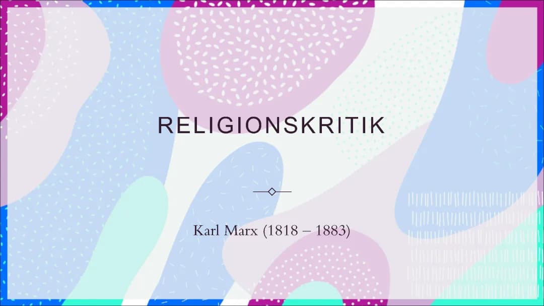 Religionskritik von Karl Marx