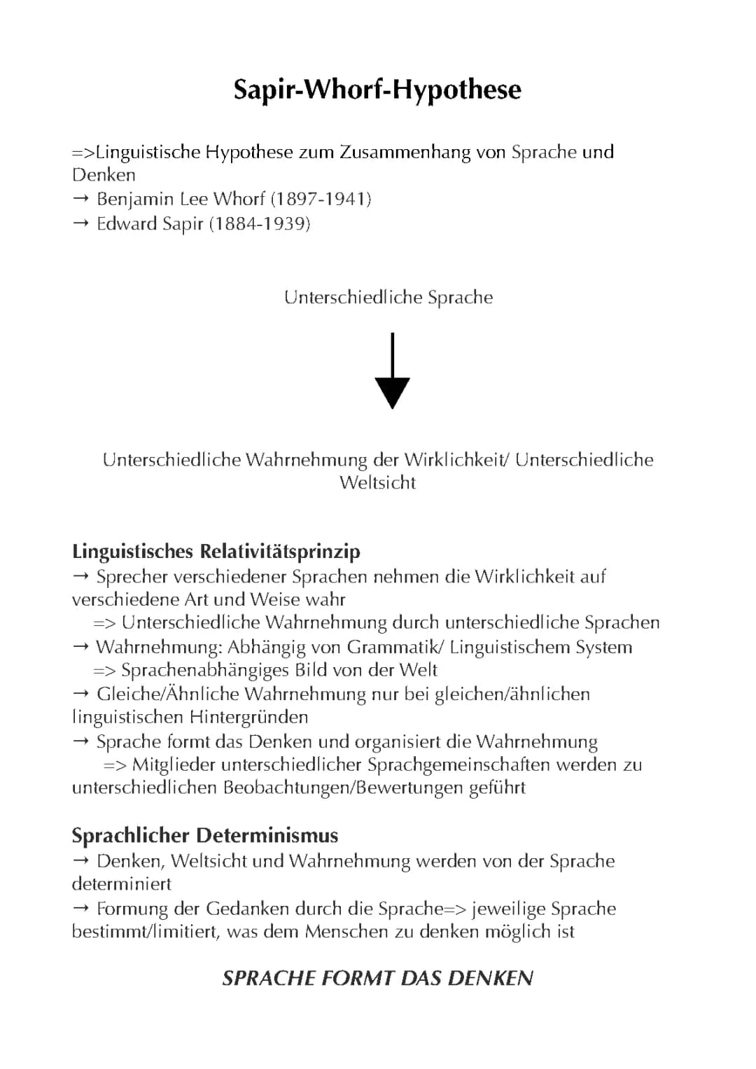 Die Sapir-Whorf-Hypothese: Sprache und Denken im Fokus