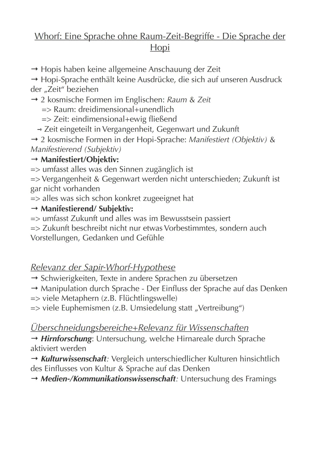 Sapir-Whorf-Hypothese
=>Linguistische Hypothese zum Zusammenhang von Sprache und
Denken
→ Benjamin Lee Whorf (1897-1941)
→ Edward Sapir (188