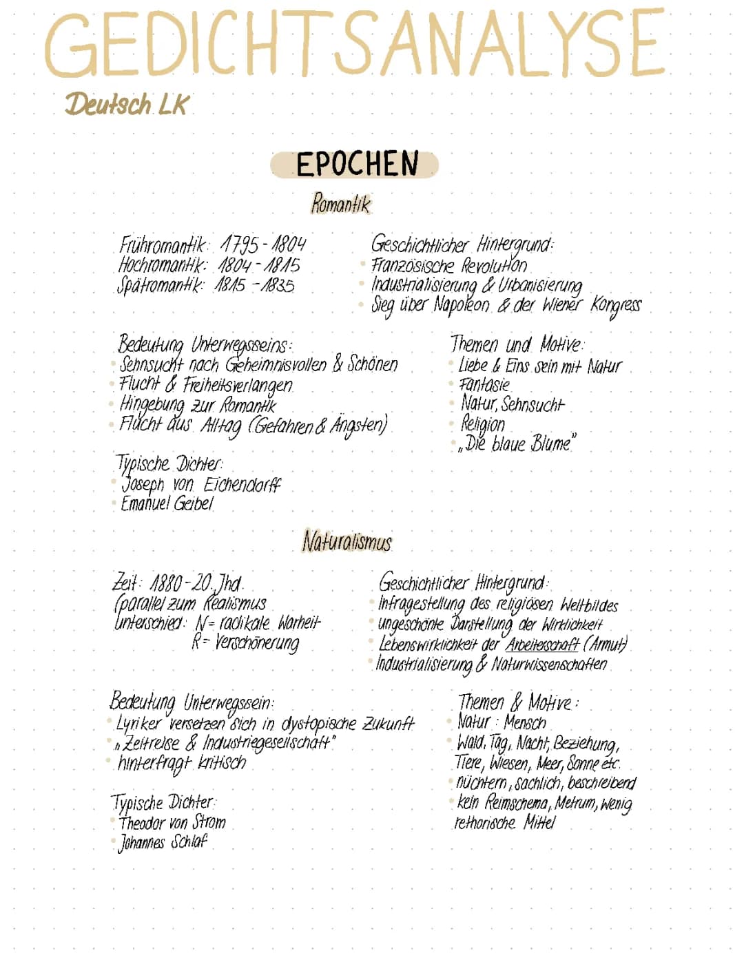 Gedichtsanalyse im Lk