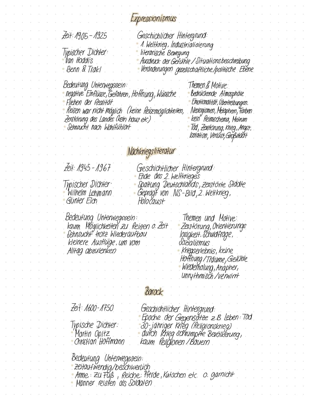 GEDICHTSANALYSE
Deutsch LK
Frühromantik 1795-1804
Hochromantik: 1804-1815
Spätromantik: 1815-1835
EPOCHEN
Romantik
Bedeutung Unterwegsseins
