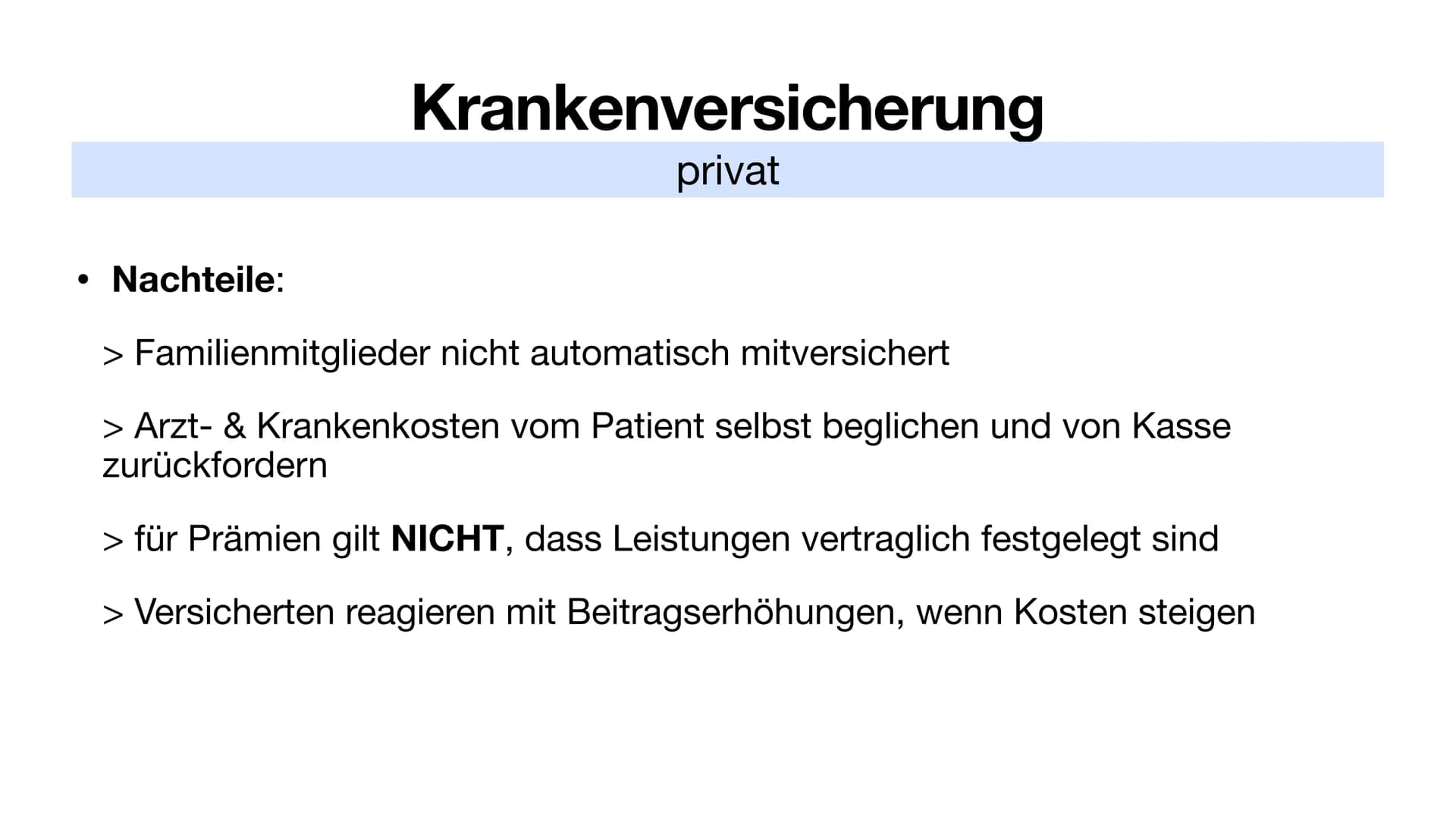 Kranken- & Pflegeversicherung Inhalt
Krankenversicherung
Allgemein
●
●
●
gesetzlich
Pflegeversicherung
Allgemein
Versicherte der gesetzliche
