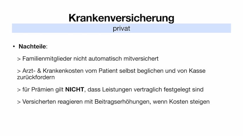 Kranken- & Pflegeversicherung Inhalt
Krankenversicherung
Allgemein
●
●
●
gesetzlich
Pflegeversicherung
Allgemein
Versicherte der gesetzliche