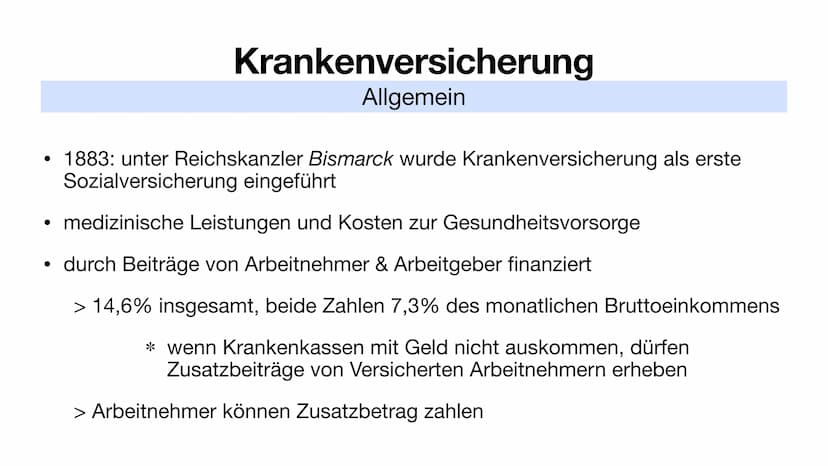 Kranken- & Pflegeversicherung Inhalt
Krankenversicherung
Allgemein
●
●
●
gesetzlich
Pflegeversicherung
Allgemein
Versicherte der gesetzliche