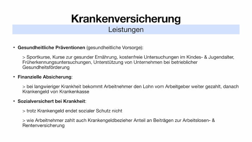Kranken- & Pflegeversicherung Inhalt
Krankenversicherung
Allgemein
●
●
●
gesetzlich
Pflegeversicherung
Allgemein
Versicherte der gesetzliche