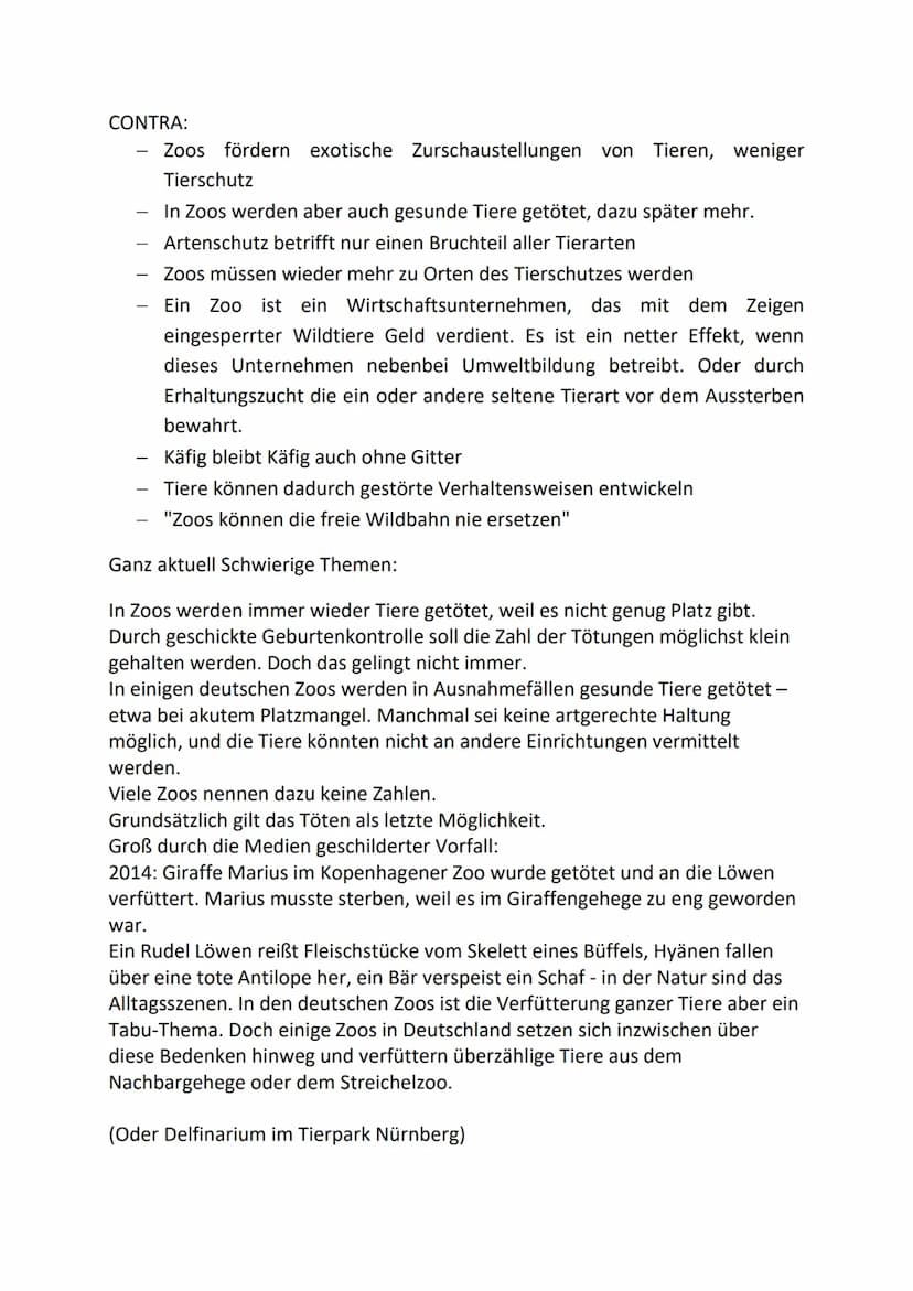 ➤ Definition, Begriff
Referat über Tiere im Zoo
Geschichte, Entwicklung
Erster Zoo
Ursprünglicher Zweck eines Zoos
Anzahl der Zoos in Deutsc