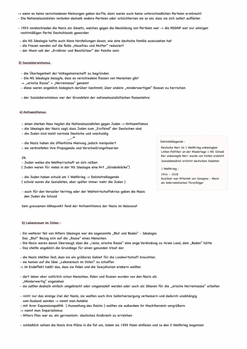 Einfach erklärt:
- die NS Ideologie hatte eine sehr wichtige Bedeutung im Dritten Reich
- nach der Machtergreifung Hitlers (1933) beeinfluss