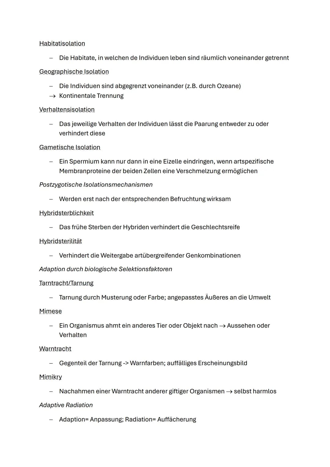 Evolution
Systematik
Anordnung von Organismen in einem Stammbaum, mit Hilfe von Systematischen
Kategorien
Domäne: Eukaryoten, Prokaryoten
Re