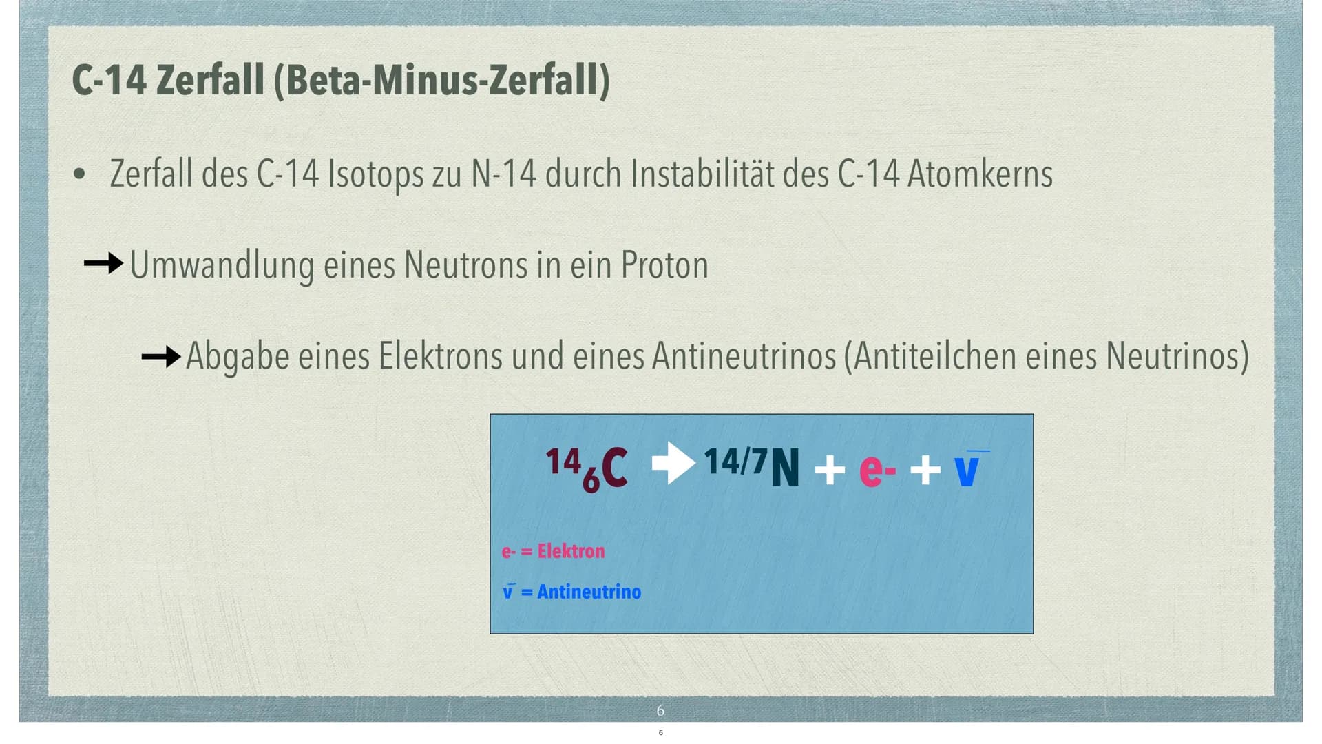 Die C-14 Methode Themen
✓ Was ist die C-14 Methode?
✔ Wer entwickelte die C-14 Methode?
✓ Entstehung von C-14
✓ Wie gelangt C-14 in Organism