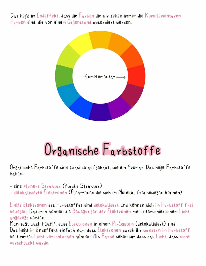 Farbstoffe
Farbstoffe sind ein wichtiger Teil der Chemie und aus unserem heutigen Leben kaum
wegzudenken.
Farbastoffe kommen vor in:
- Leben