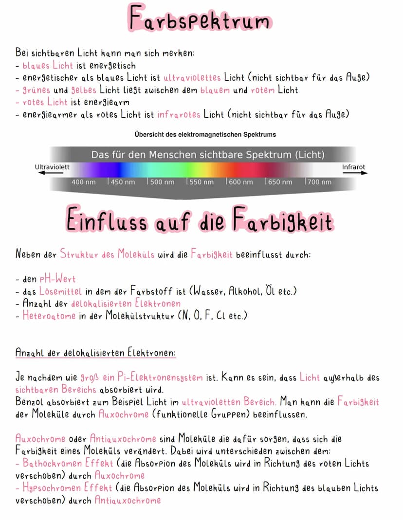 Farbstoffe
Farbstoffe sind ein wichtiger Teil der Chemie und aus unserem heutigen Leben kaum
wegzudenken.
Farbastoffe kommen vor in:
- Leben