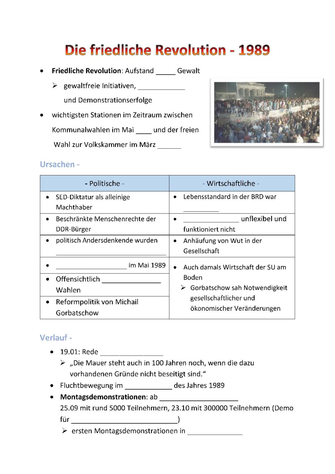 Friedliche Revolution 1989: Ursachen, Verlauf und Folgen einfach erklärt