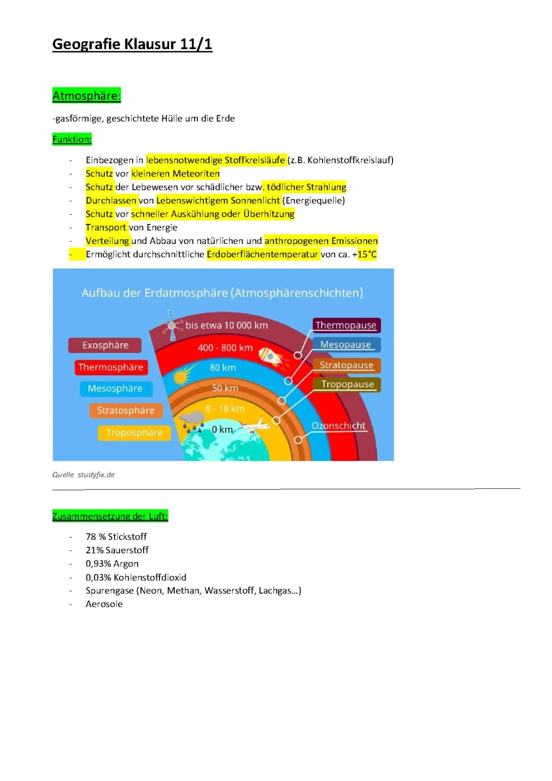 Alles zur Atmosphärischen Zirkulation und den Tropen