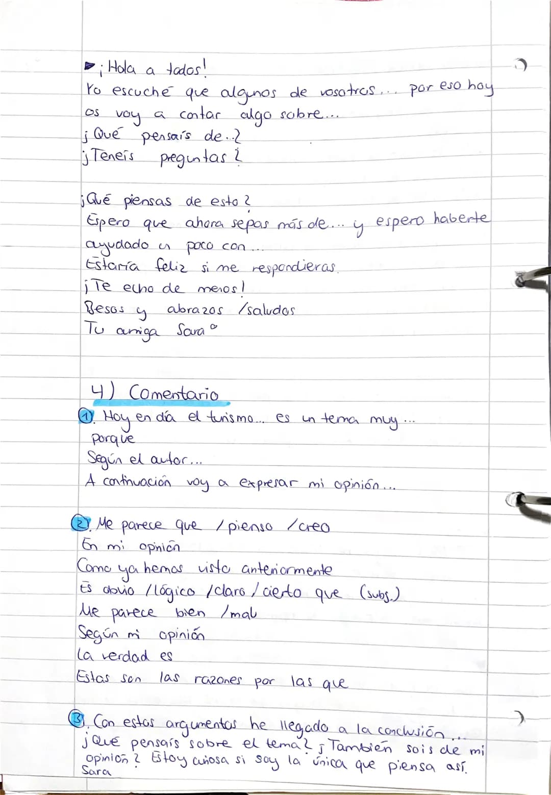 1) Resumen
El artículo /texto titulado «... » escrito por
trata de
y
publicado en el año... en...
(turismo....
y
sus desventajas y ventajas 