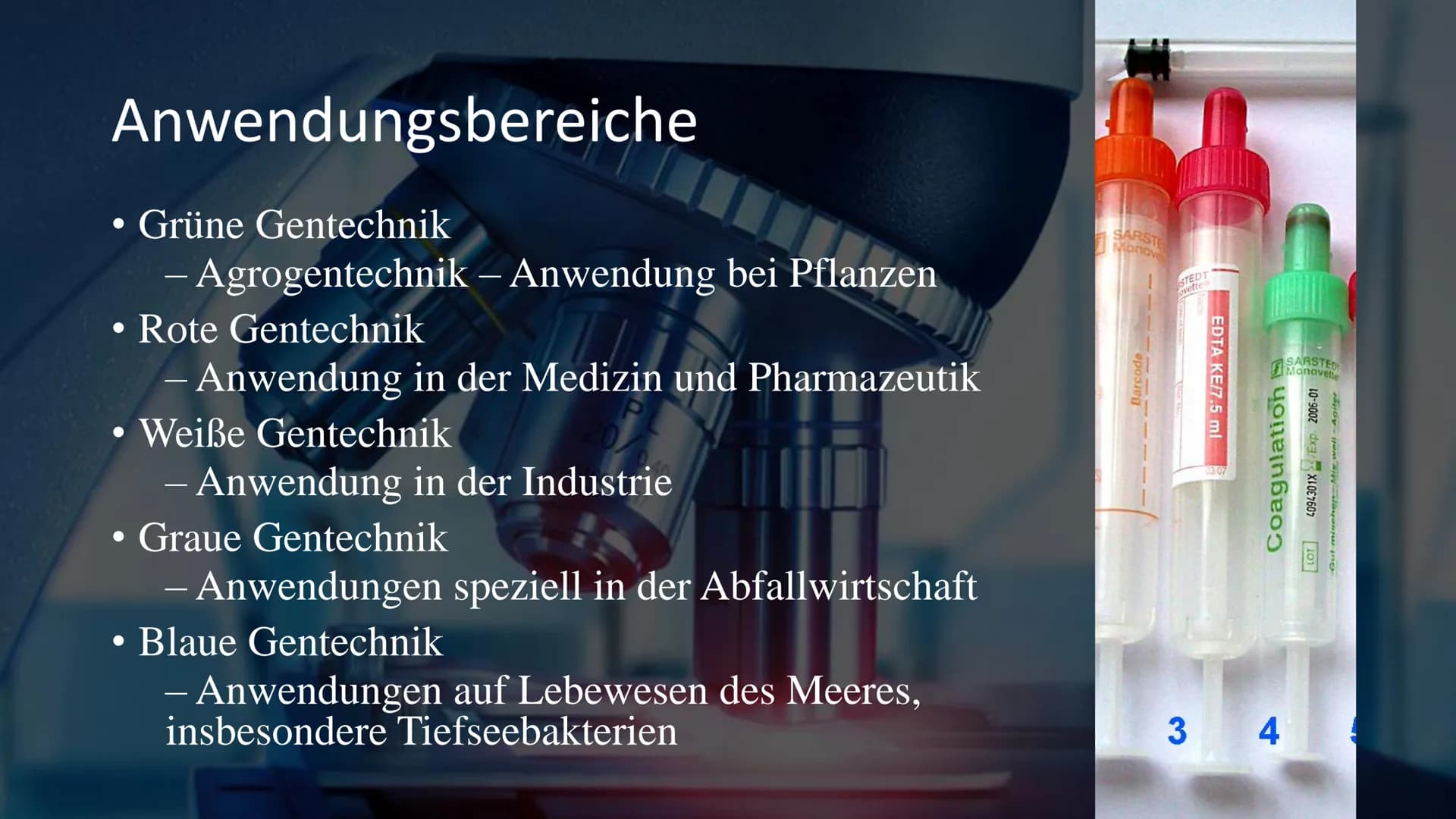 Gentechnik Gliederung
• Definition
• Geschichte
●
• Anwendungsgebiete
●
• Techniken
• Polymerase- Kettenreaktion
DANN- Sequenzierung
Klonier