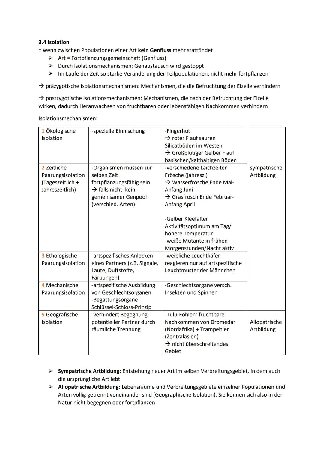 Biologie Klausur 12 Q2 Evolution
0. Evolution
Evolution: Die Evolution ist in der Biologie die genetische und daraus resultierende phänotypi