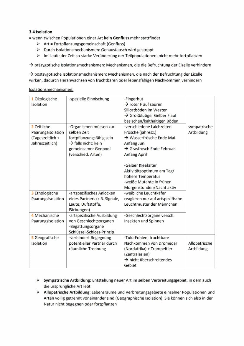 Biologie Klausur 12 Q2 Evolution
0. Evolution
Evolution: Die Evolution ist in der Biologie die genetische und daraus resultierende phänotypi