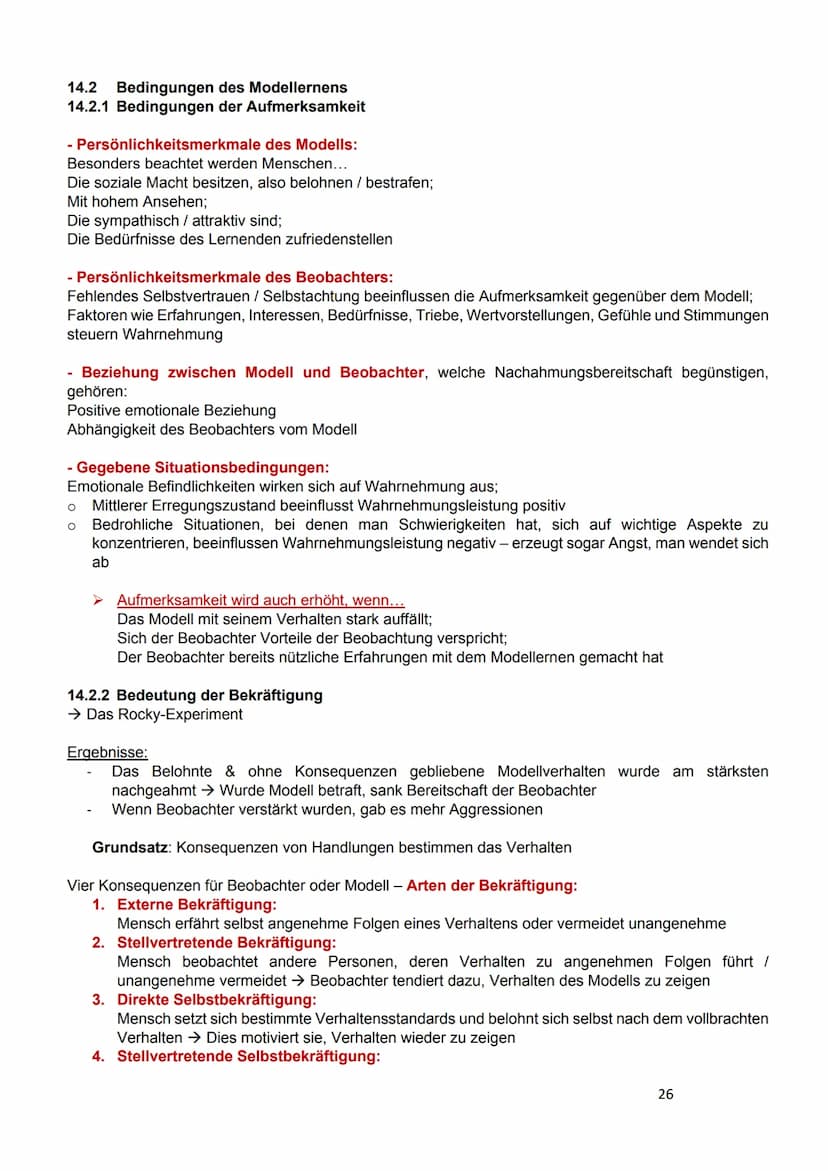 Kapitel 14: Die sozial-kognitive Theorie nach Albert Bandura
14.1 Phasen und Prozesse der sozial-kognitiven Theorie
- Modelllernen auch Nach
