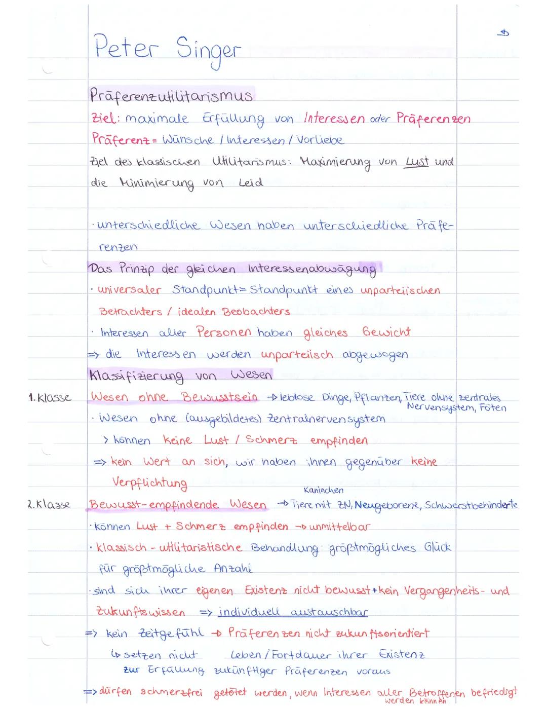 Präferenzutilitarismus nach Peter Singer: Tier- und Medizinethik