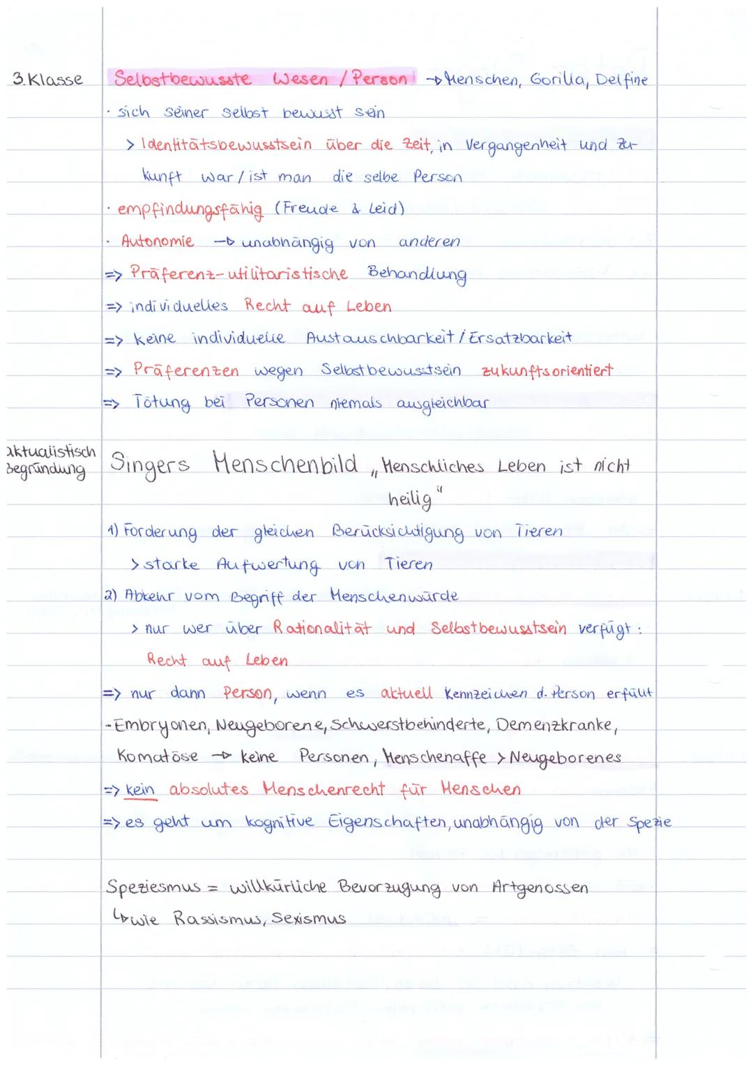 1. Klasse
2.Klasse
Peter Singer
Präferenzutilitarismus
Ziel: maximale Erfüllung von Interessen oder Präferenzen
Präferenz Wünsche / Interess