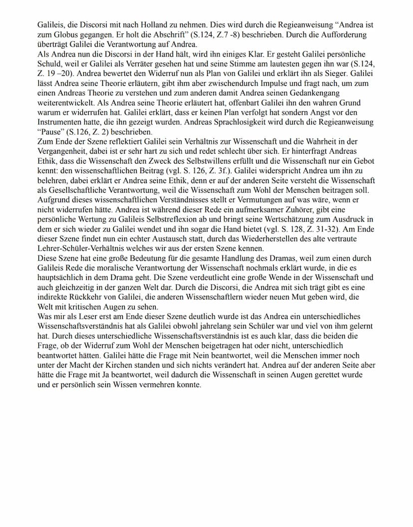 Dialoganalyse Bild 14 - Die Discorsi
In dem Drama "Leben des Galileis" von Bertolt Brecht aus dem Jahr 1939 geht es um einen Konflikt
zwisch