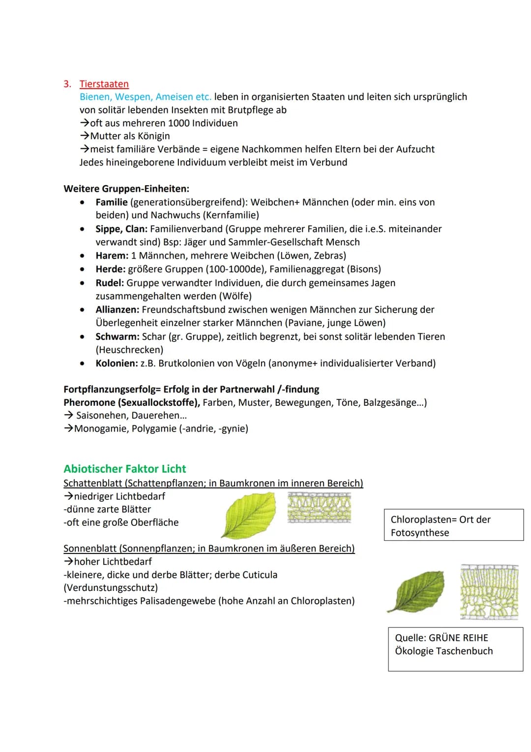 Ökologie:
Die Ökologie untersucht die Beziehungen der Lebewesen untereinander und zu ihrer
abiotischen Umwelt.
Abiotische Faktoren:
Unbelebt